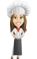 Cook Woman Cartoon Vector Character AKA Monique Voilà